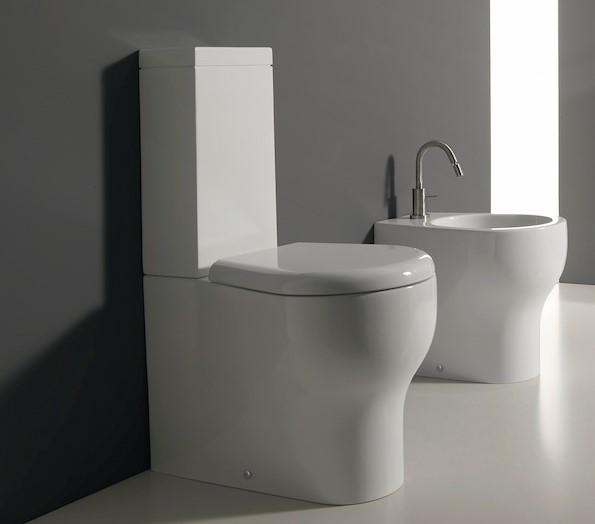 تصویر 3 از توالت فرنگی پایه دارای مخزن دوزمانه با دکمه فشاری